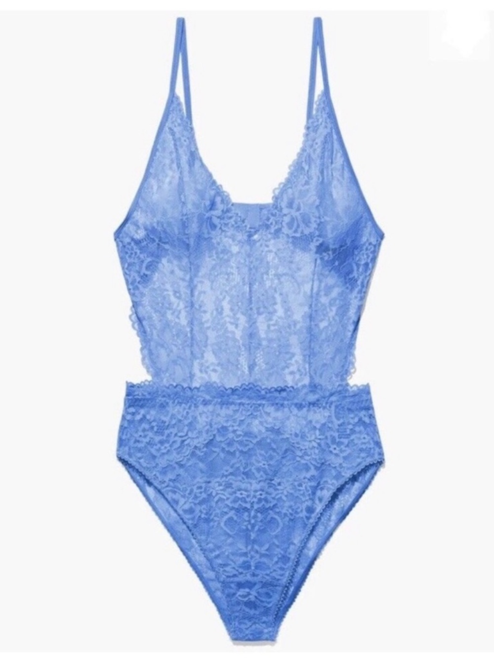 Savage X Fenty Light Blue Lace Bodysuit